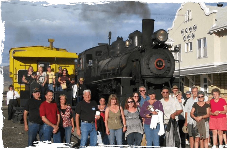 group of people enjoying the NNRY train rides