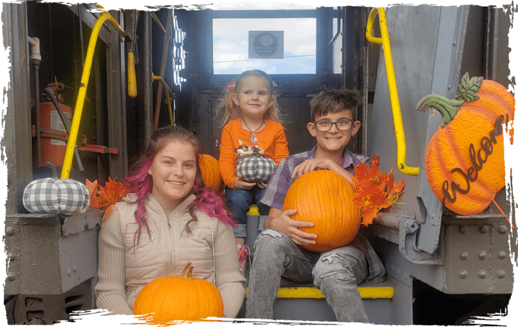 pumpkin patch train ride photo